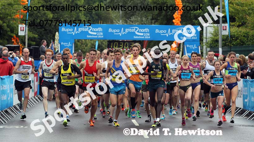 Start of the BUPA Great North 10k. Photo: David T. Hewitson/Sports for All Pics